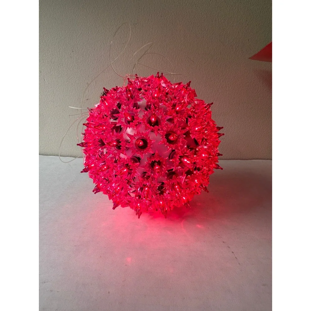 GE Holiday Classics 100 Lights Super Sphere 6in Purple Bulbs Indoor Outdoor
